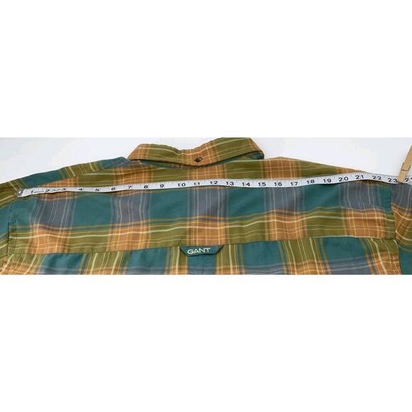 GANT Gold Yellow Nantucket Poplin Check Button Down Shirt Size 2XLT - Picture 6 of 9